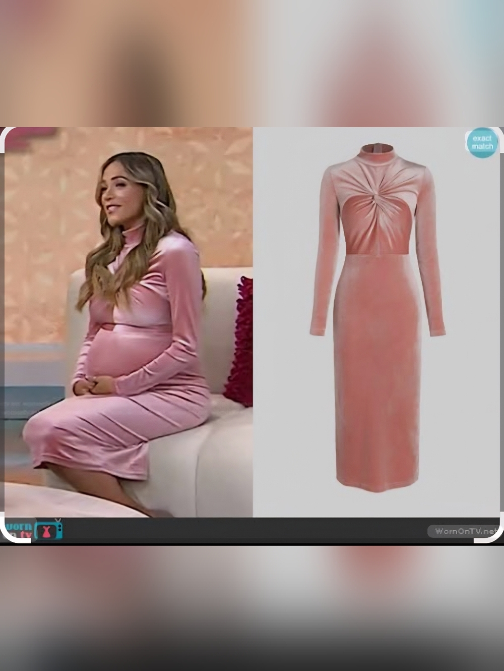 Light Pink Velvet Dress